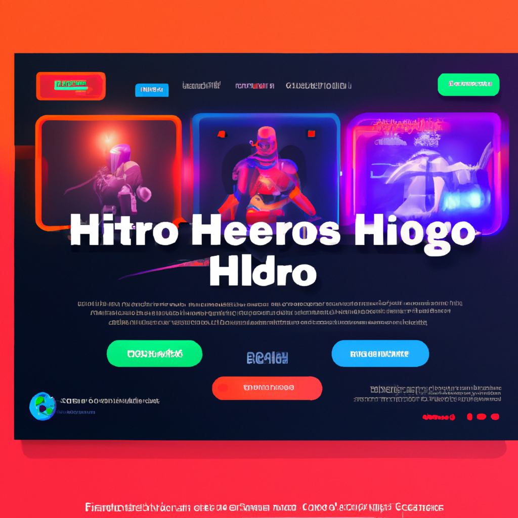 ArcadeForge hero mock: players in a neon-overlaid lobby with HUD badges